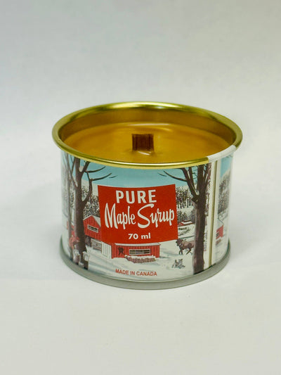 Mini Maple Syrup Candle – 70 ml Iconic Tin Can (Wood wick)