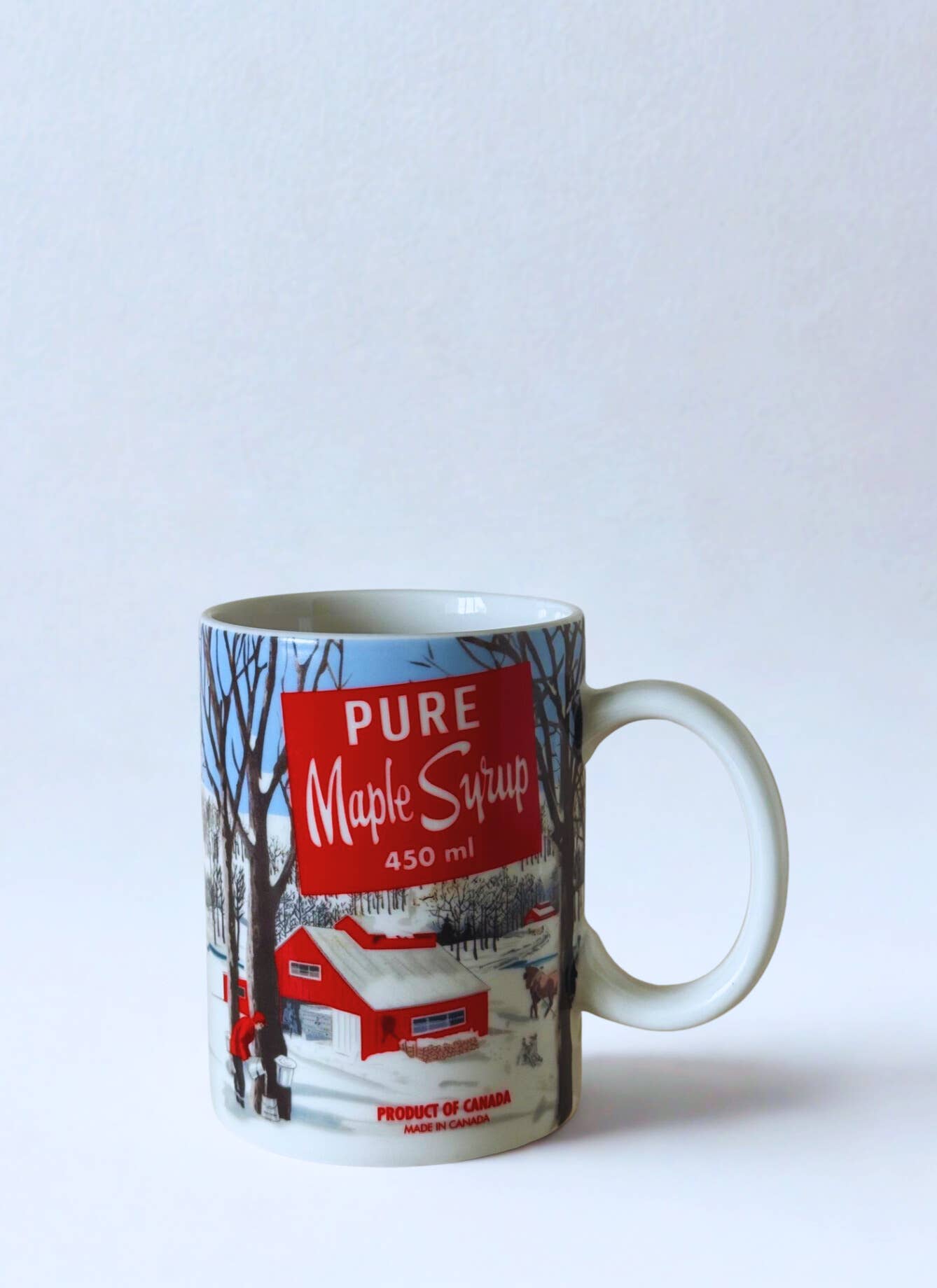 Maple Line Ceramic Mug – White