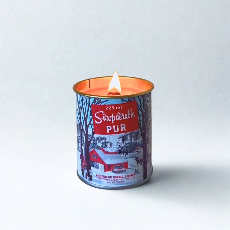 Maple Syrup Candle – 225 ml Iconic Tin Can (Wood wick)