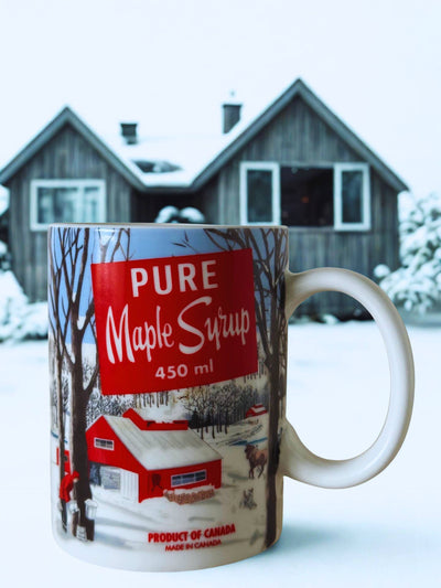 Maple Line Ceramic Mug – White