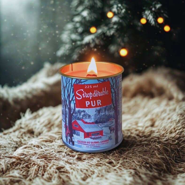 Maple Syrup Candle – 225 ml Iconic Tin Can (Wood wick)