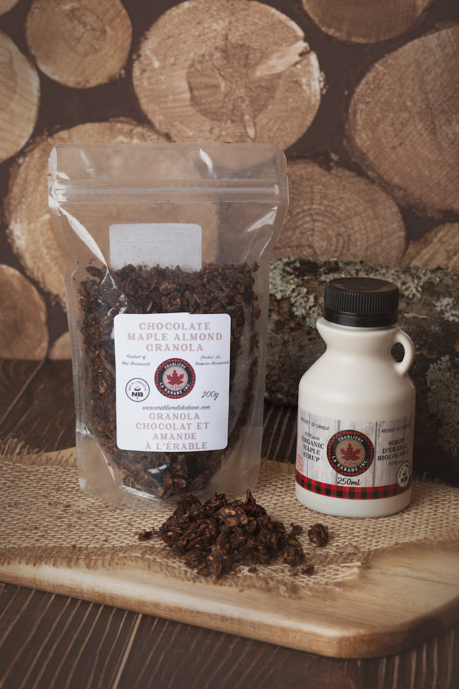 Chocolate maple almond granola